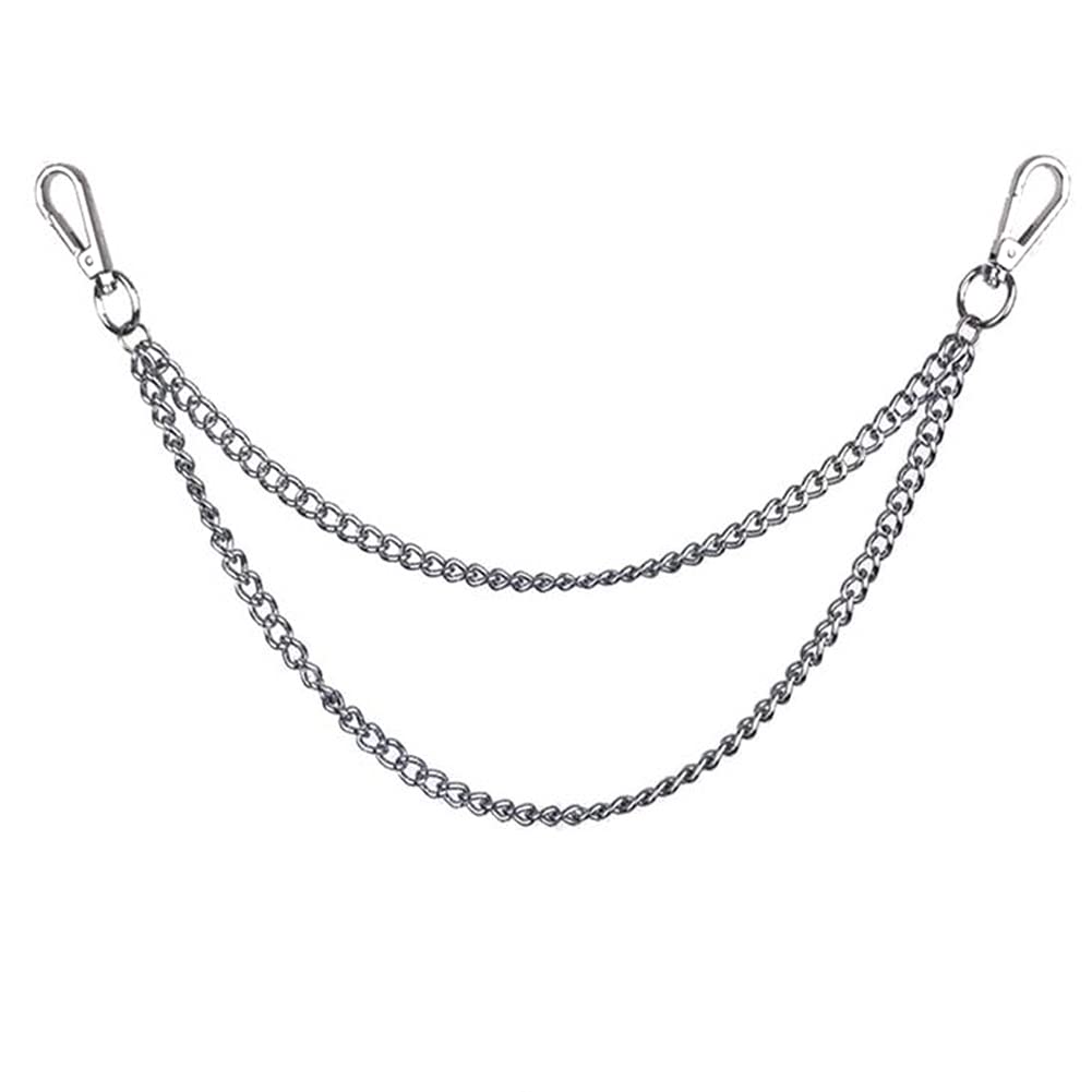 Dual-Layer Silver Jean Chains