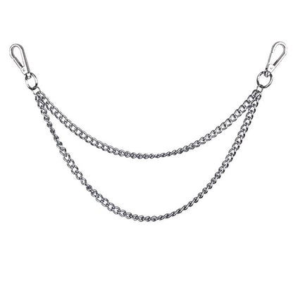 Dual-Layer Silver Jean Chains