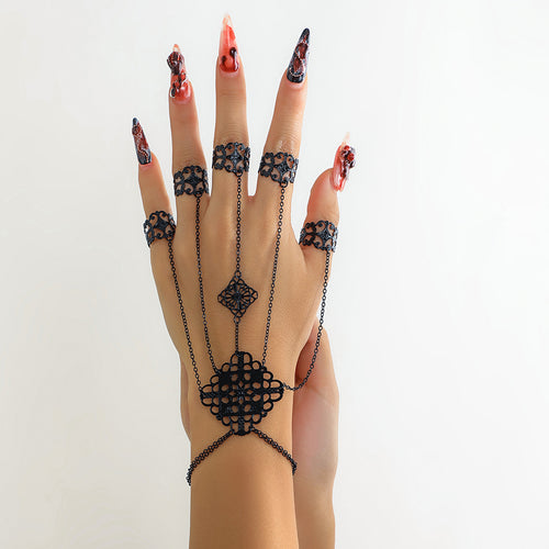 Punk/Goth Finger Tassel Bracelet