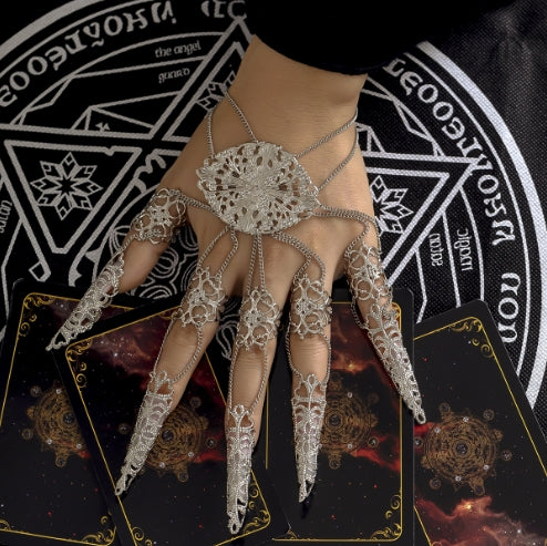 Punk/Goth Finger Tassel Bracelet