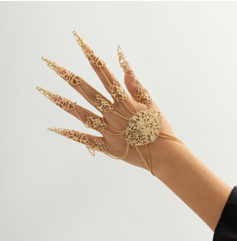 Punk/Goth Finger Tassel Bracelet