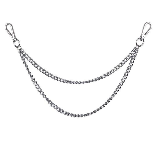 Dual-Layer Silver Jean Chains
